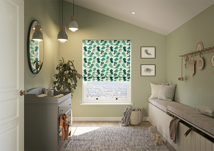 Roarsome, Green - Motorised Roman Blind - Image 8